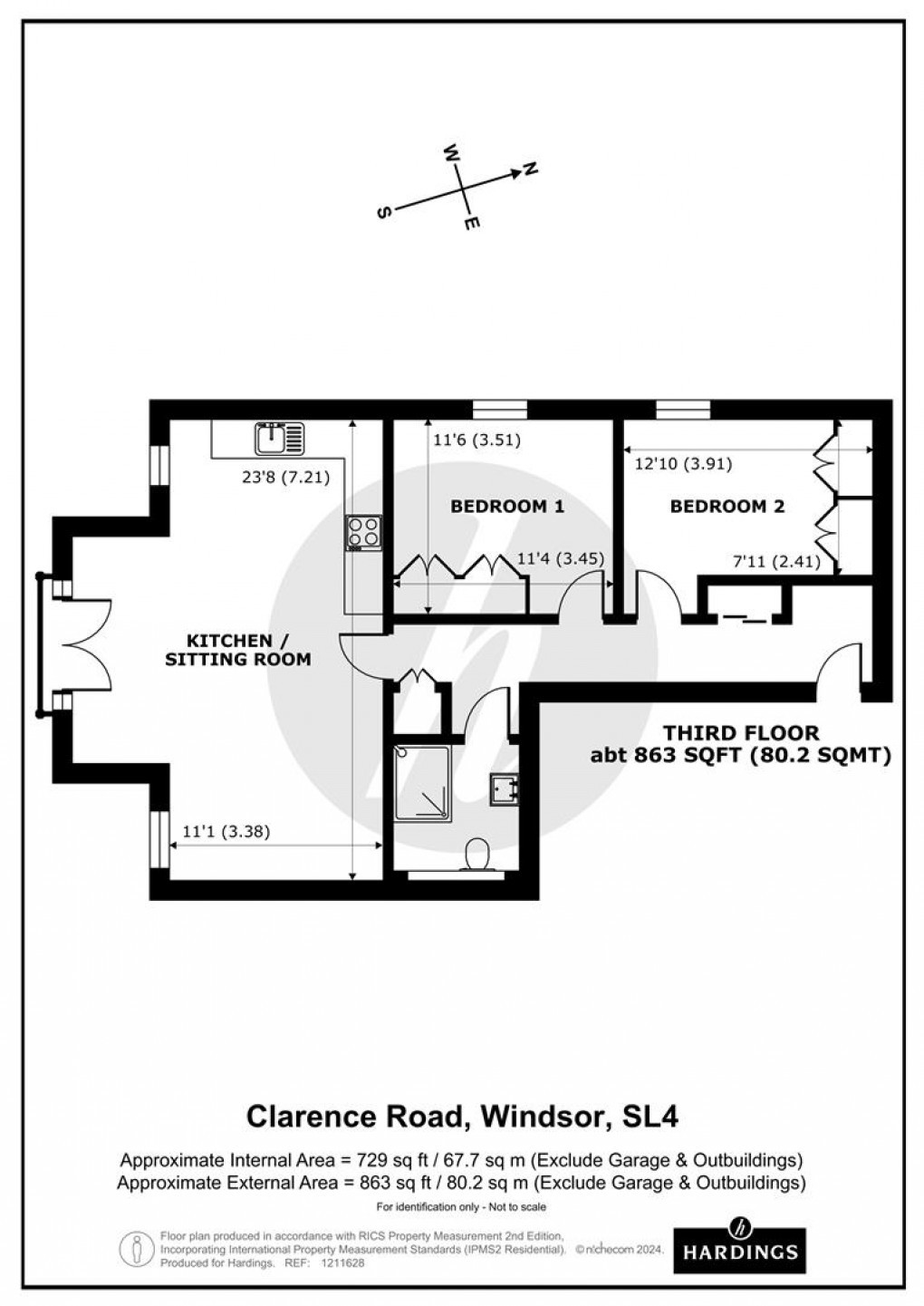 Floorplan for Clarence Road, Windsor