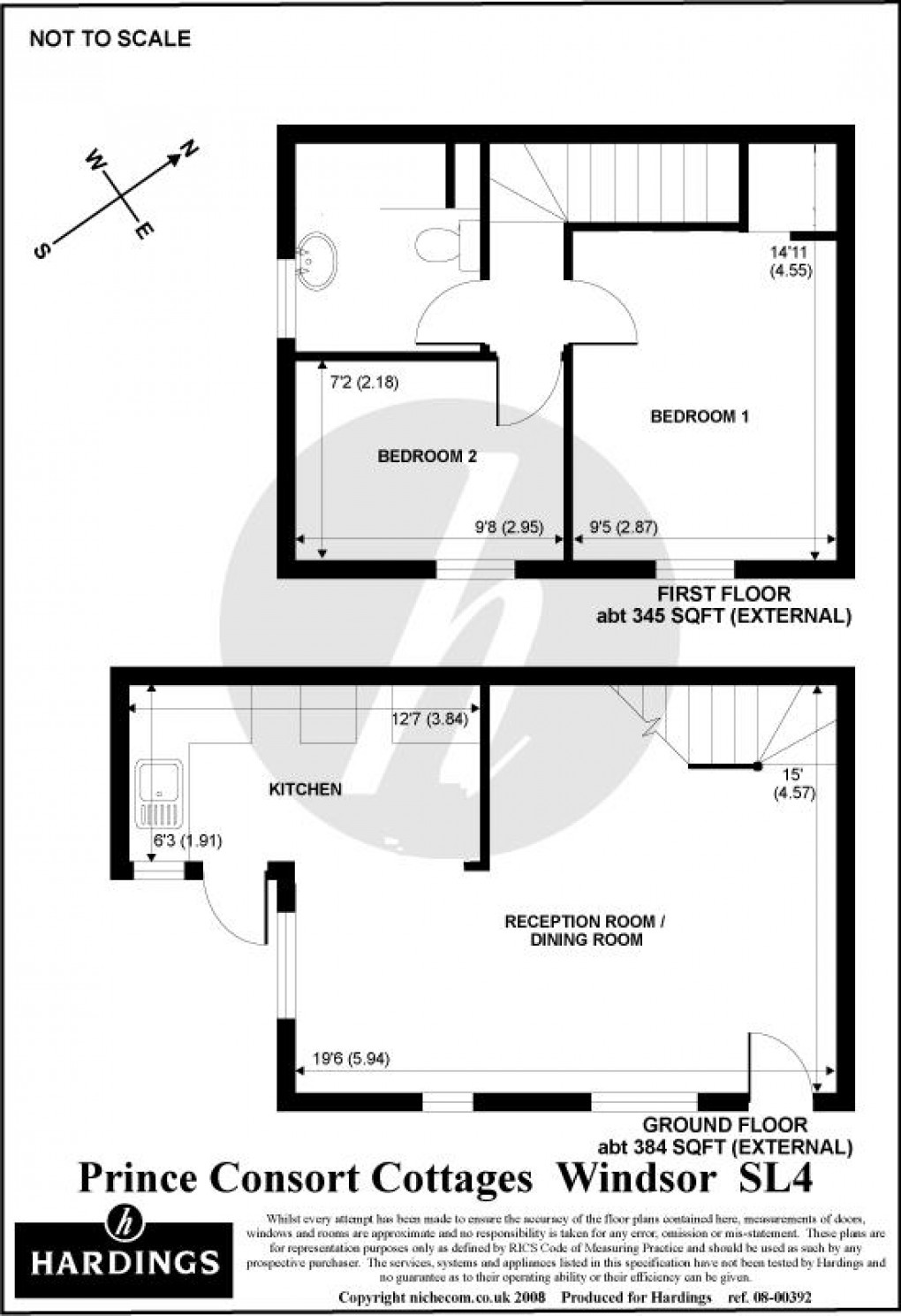 Floorplan for Prince Consort Cottages, Windsor, Berkshire