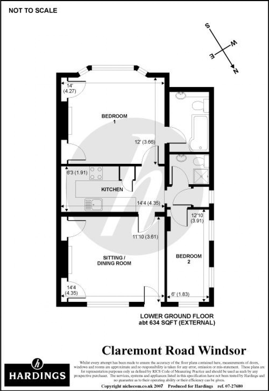 Floorplan for Claremont Road, Windsor, SL4