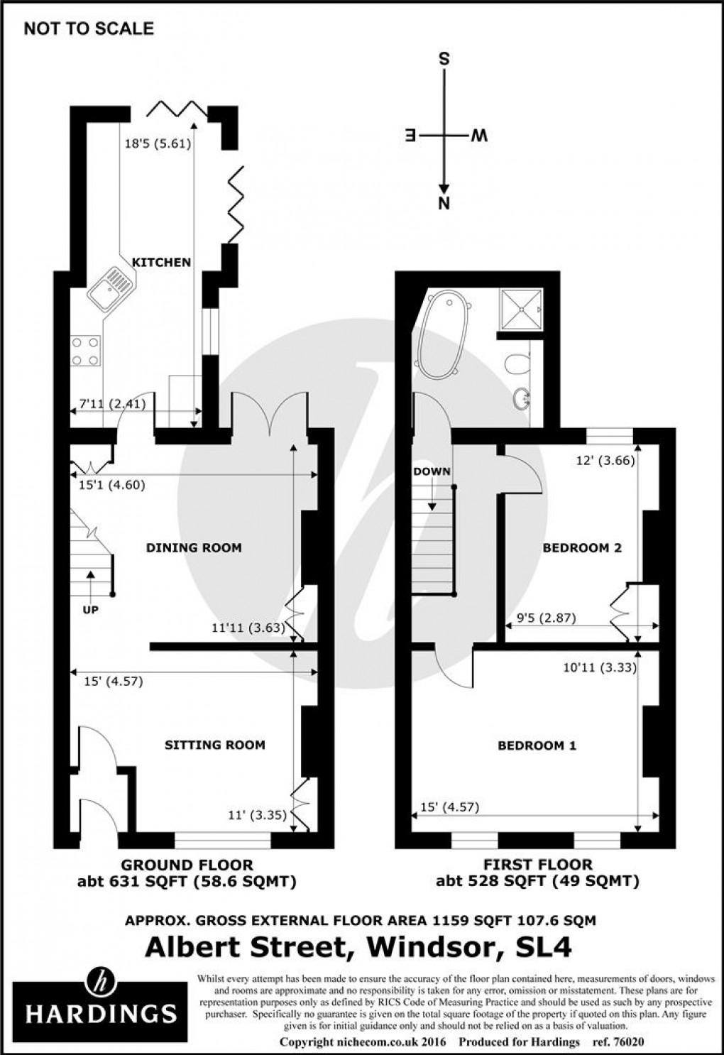 Floorplan for Albert Street, Windsor, SL4