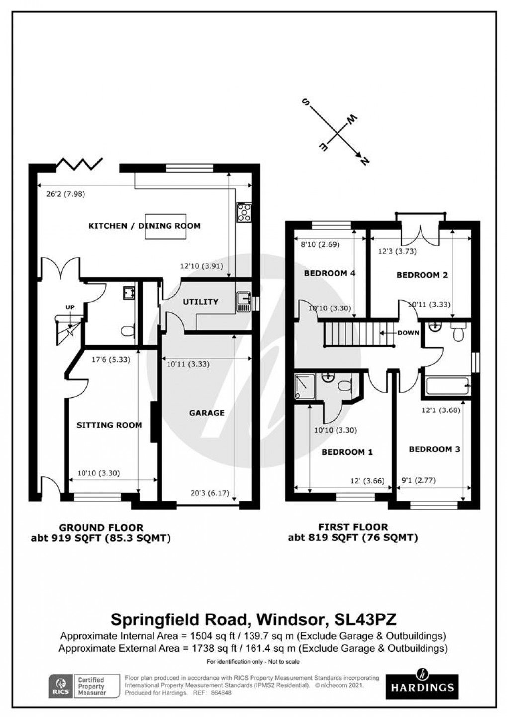 Floorplan for Springfield Road, Windsor