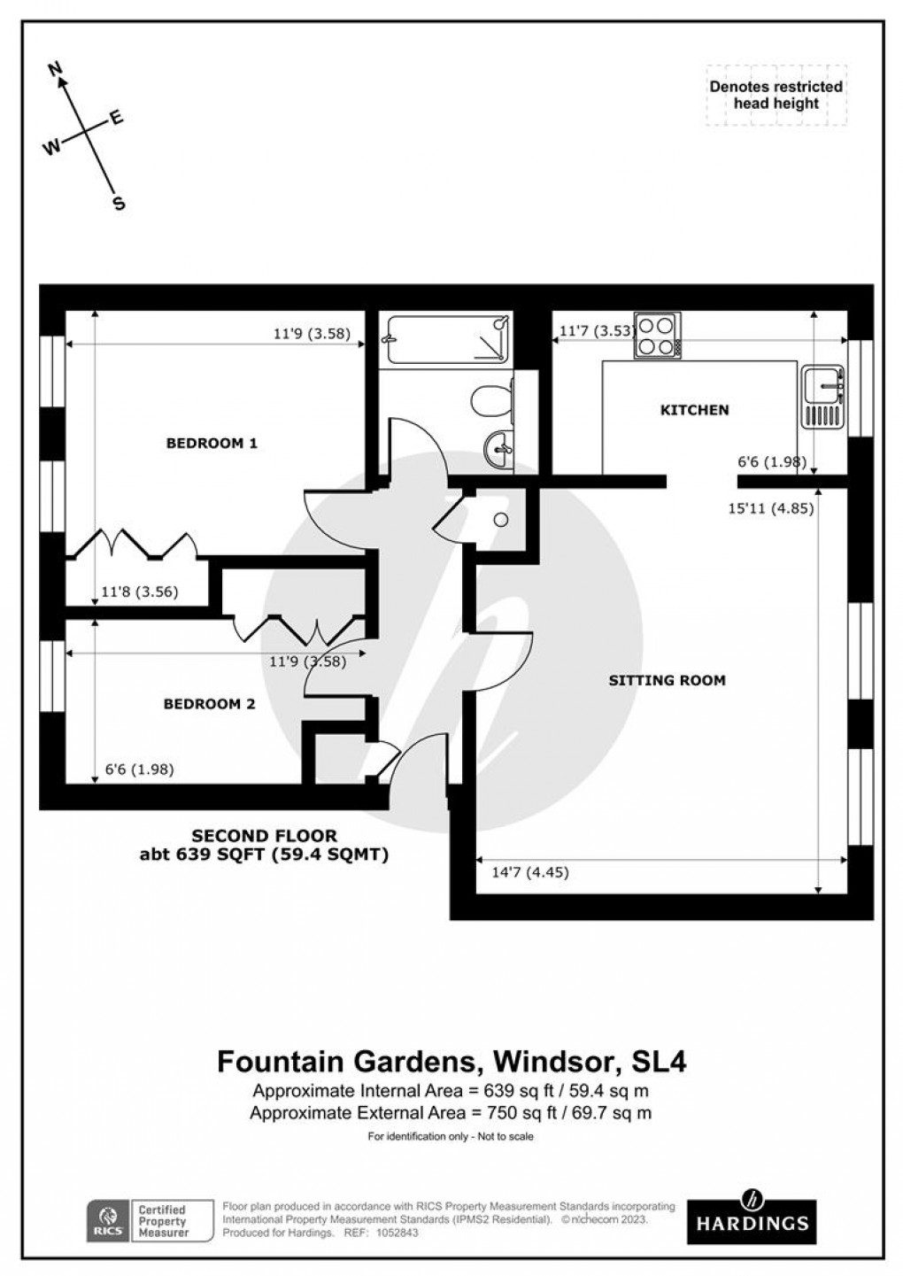 Floorplan for Fountain Gardens, Windsor, SL4