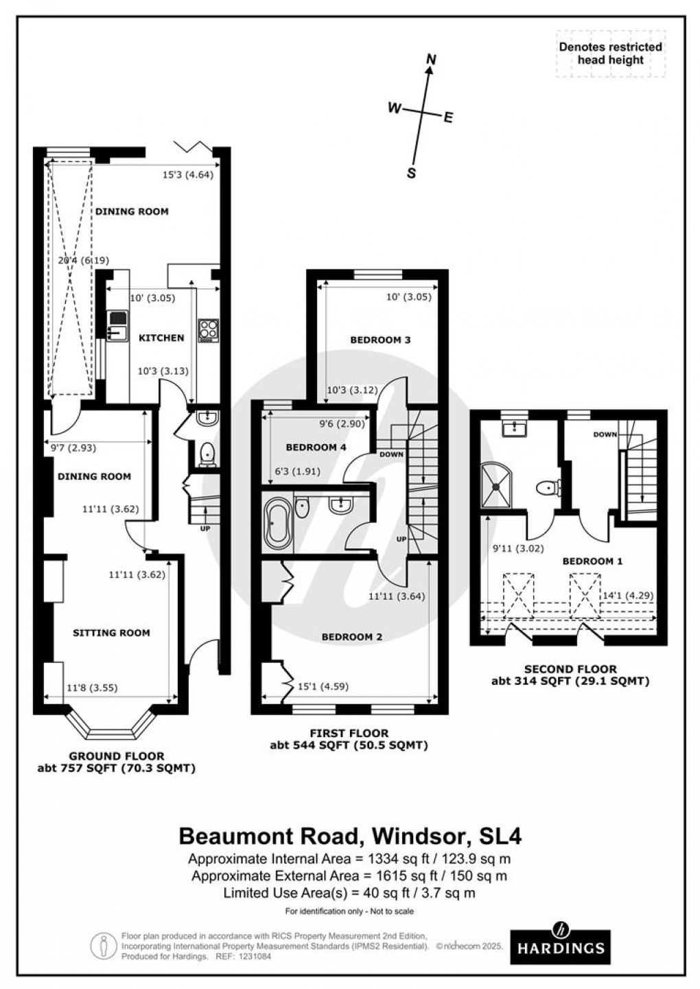 Floorplan for Beaumont Road, Windsor, Berkshire