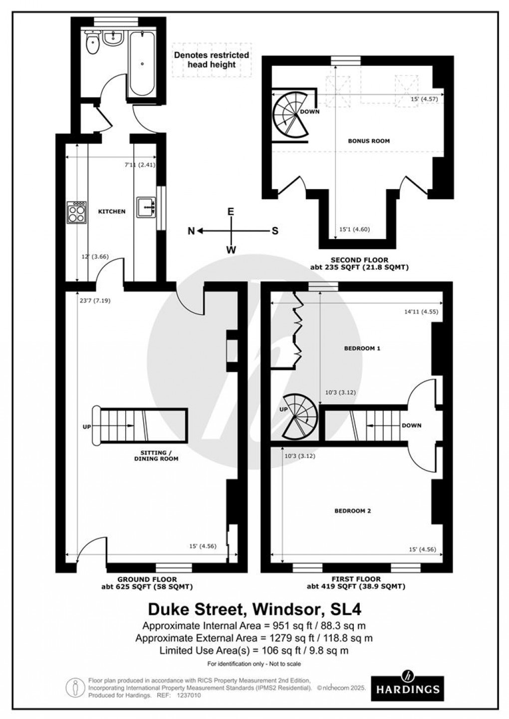 Floorplan for Duke Street, Windsor, Berkshire