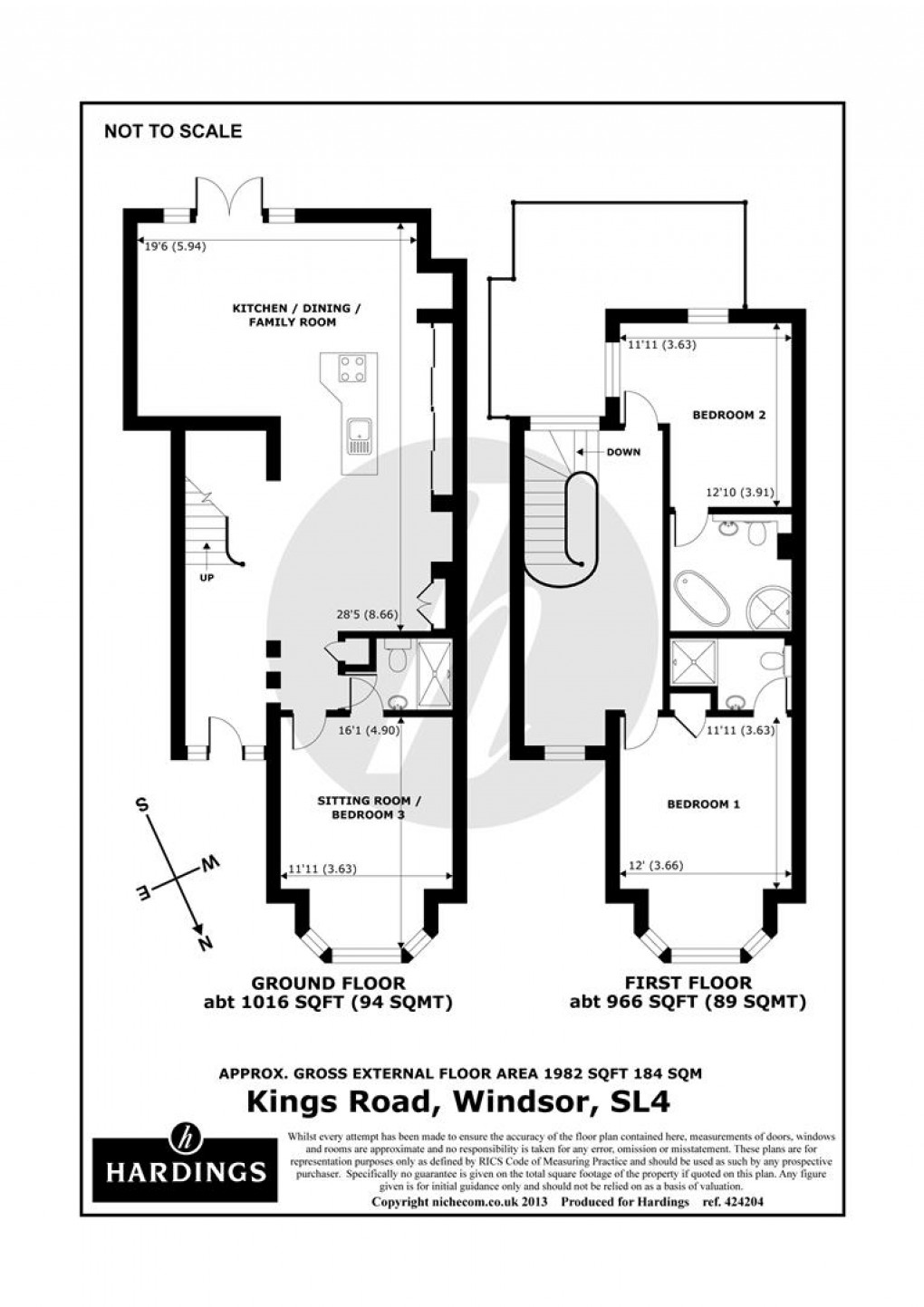 Floorplan for Kings Road, Windsor