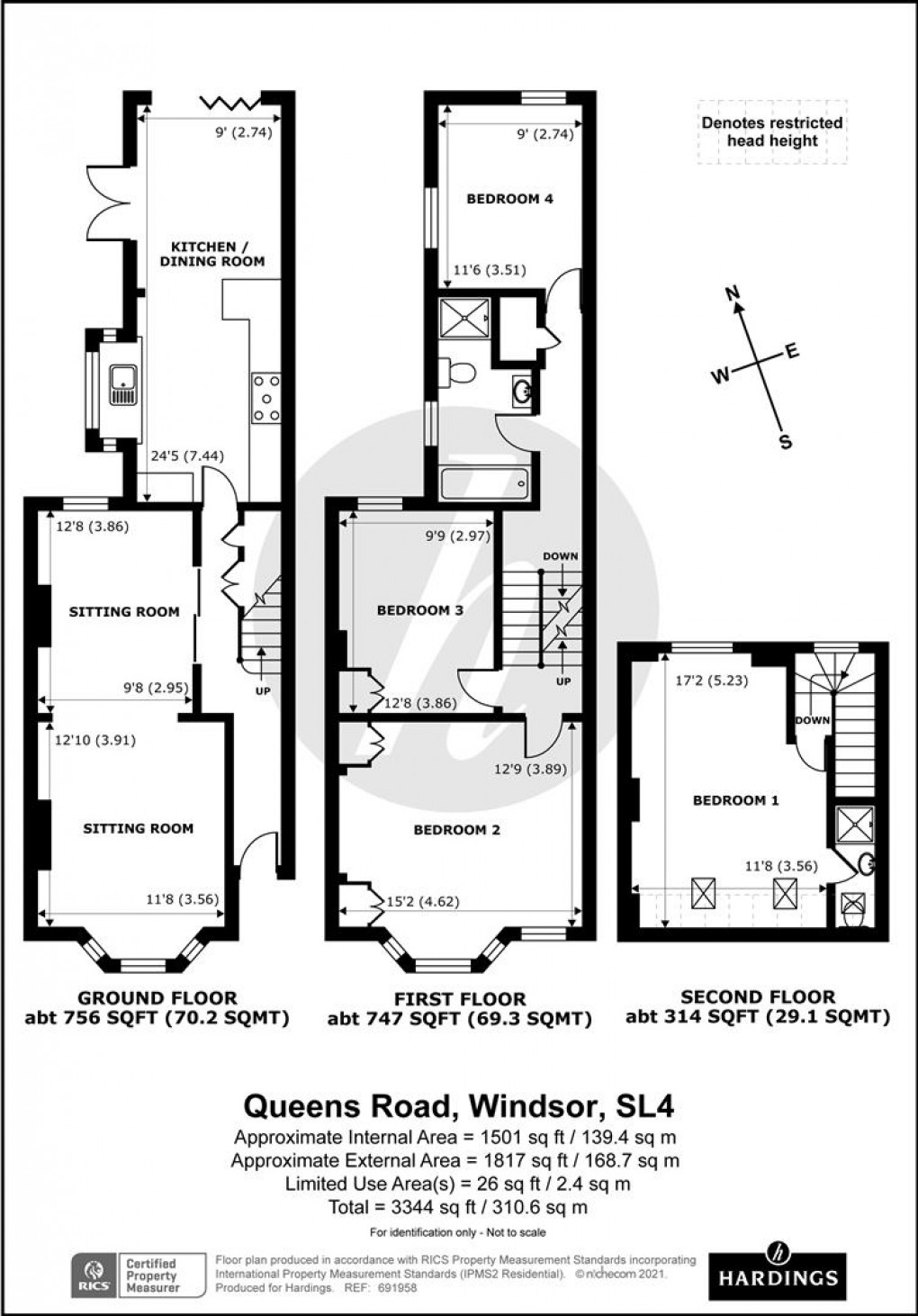 Floorplan for Queens Road, Windsor