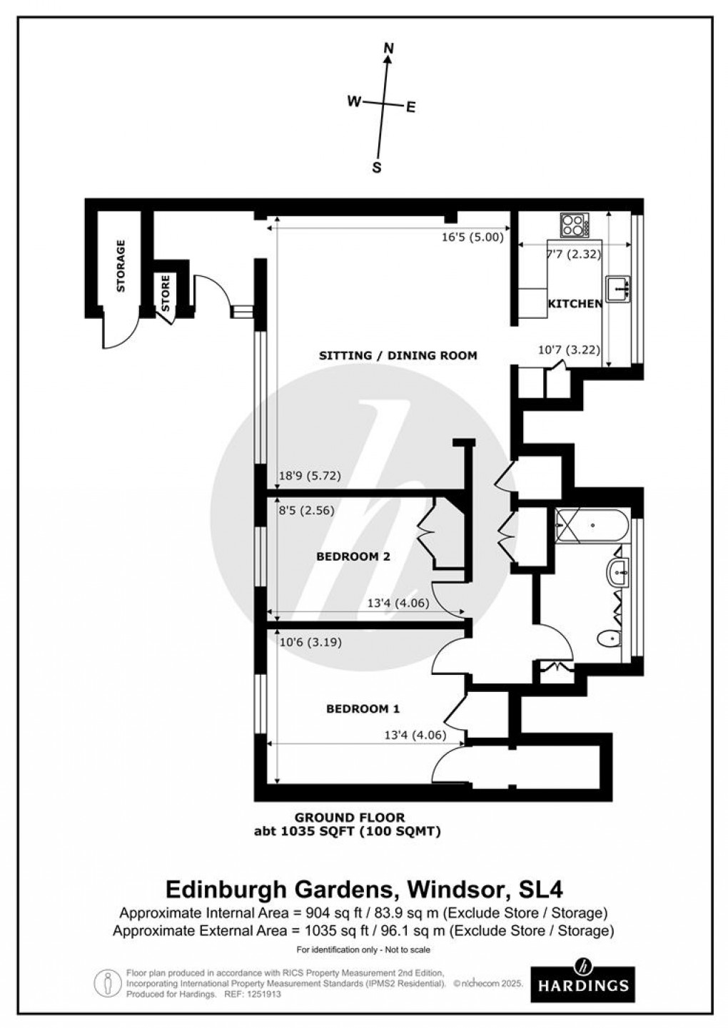 Floorplan for Edinburgh Gardens, Windsor