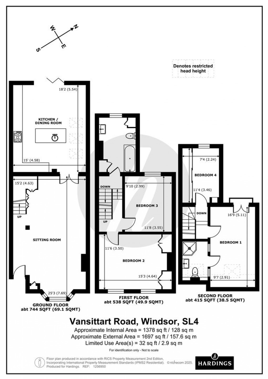 Floorplan for Vansittart Road, Windsor