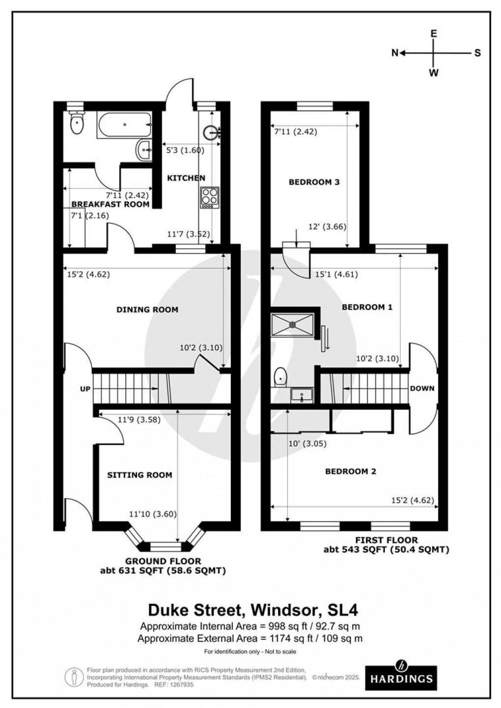 Floorplan for Duke Street, Windsor, Berkshire