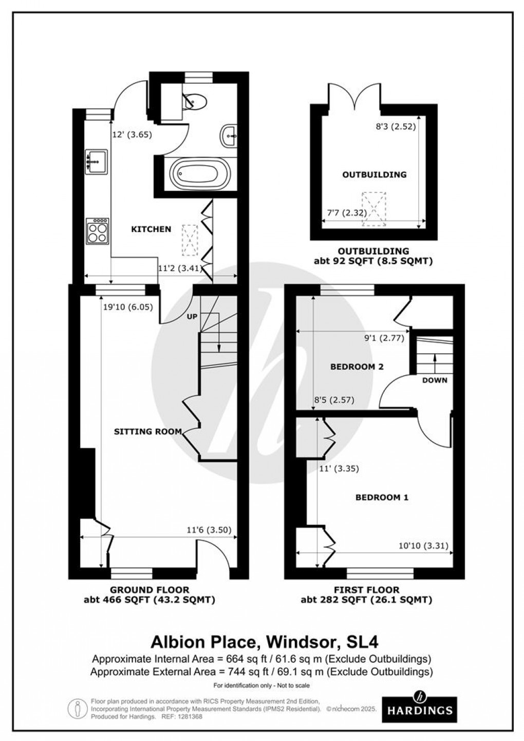 Floorplan for Albion Place, Hatch Lane, Windsor