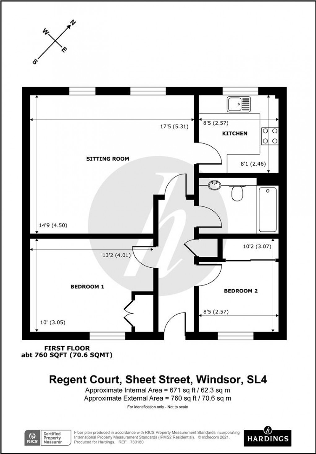 Floorplan for Regent Court Windsor