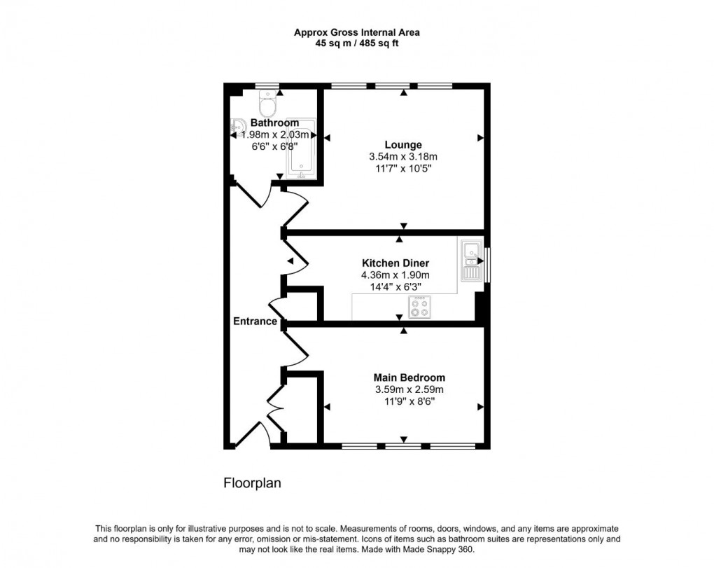 Floorplan for Bridgeman Drive, Windsor, SL4
