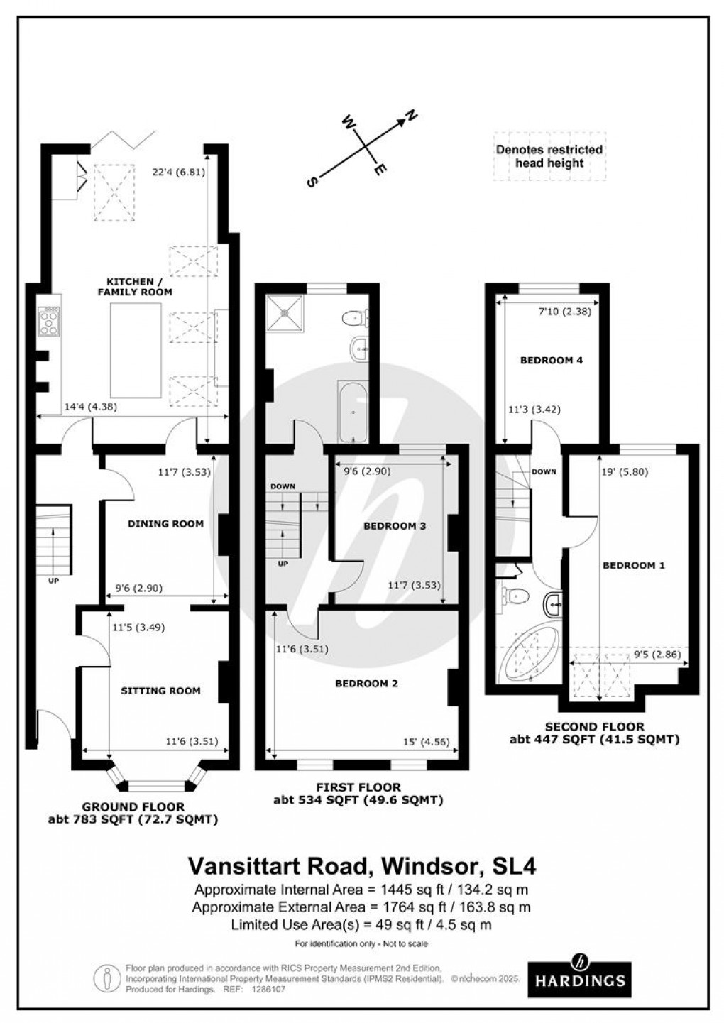 Floorplan for Vansittart Road, Windsor