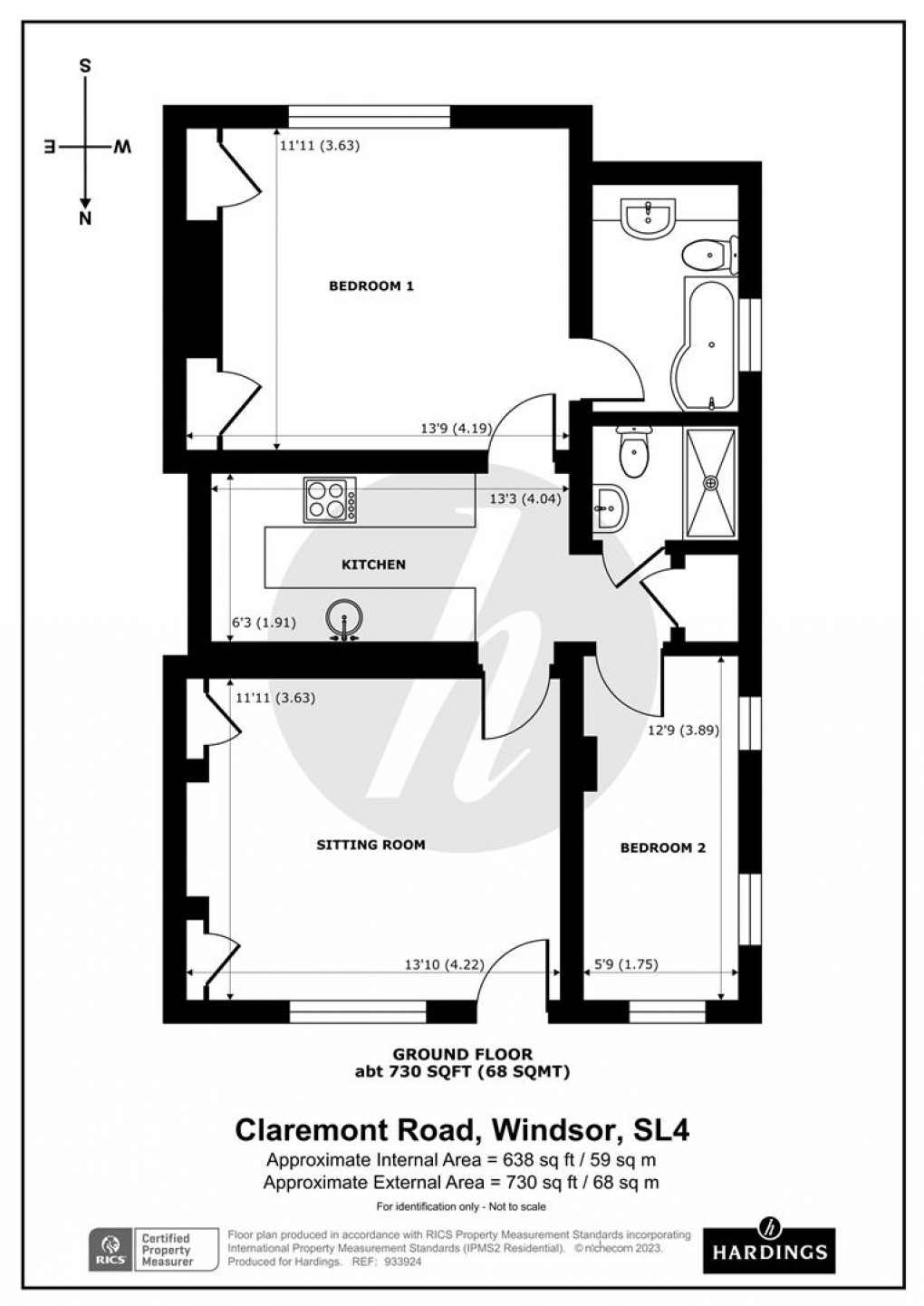 Floorplan for Claremont Road, Windsor, SL4
