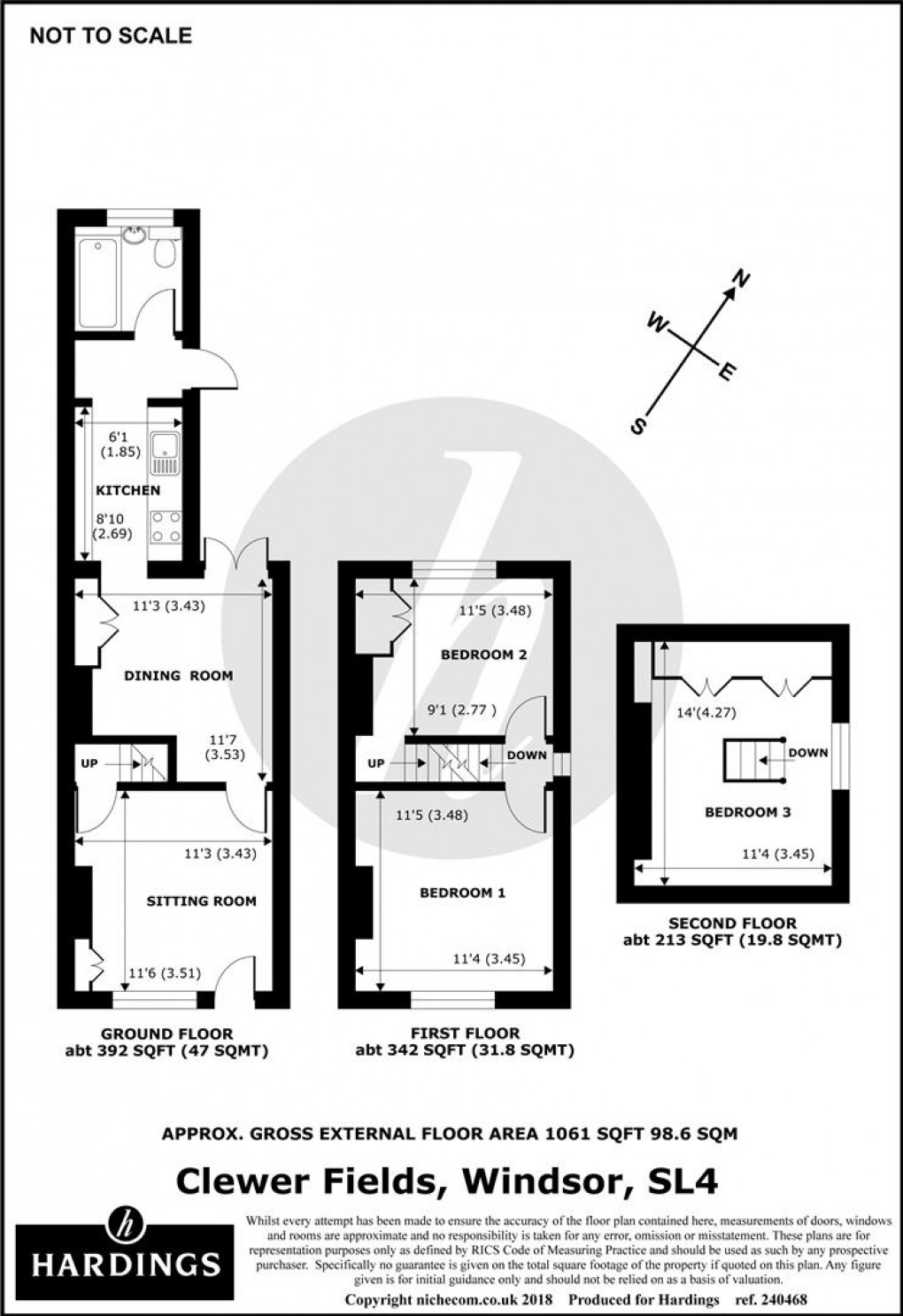 Floorplan for Clewer Fields, Windsor, Berkshire, SL4
