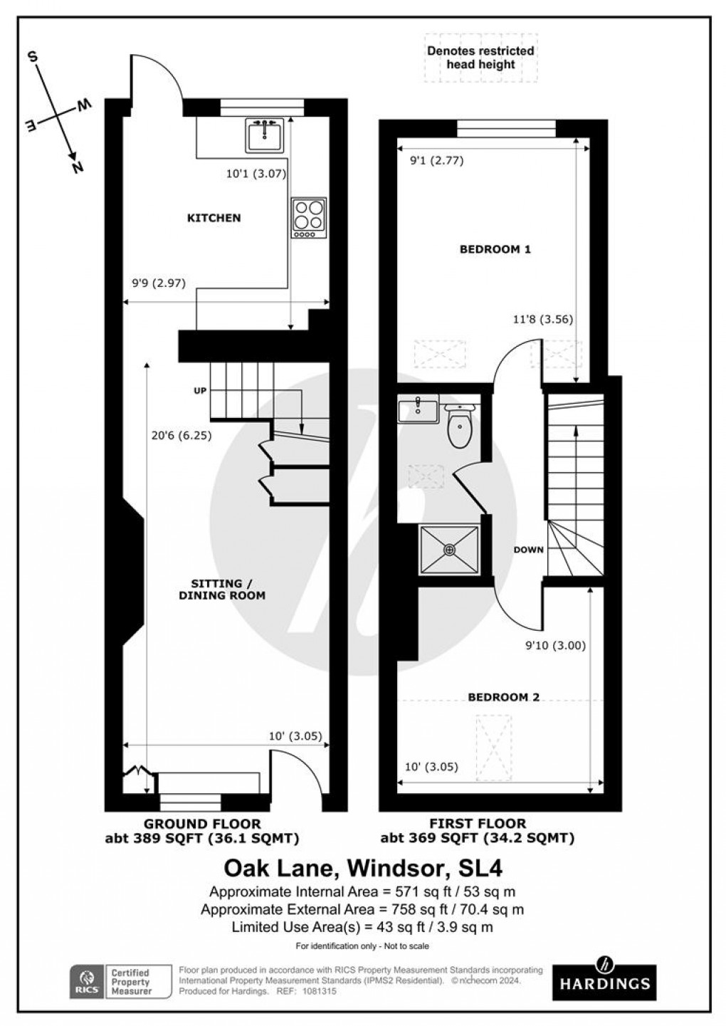 Floorplan for Oak Lane, Windsor