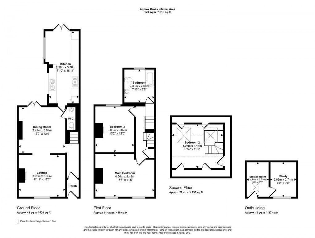 Floorplan for Albert Street, Windsor SL4