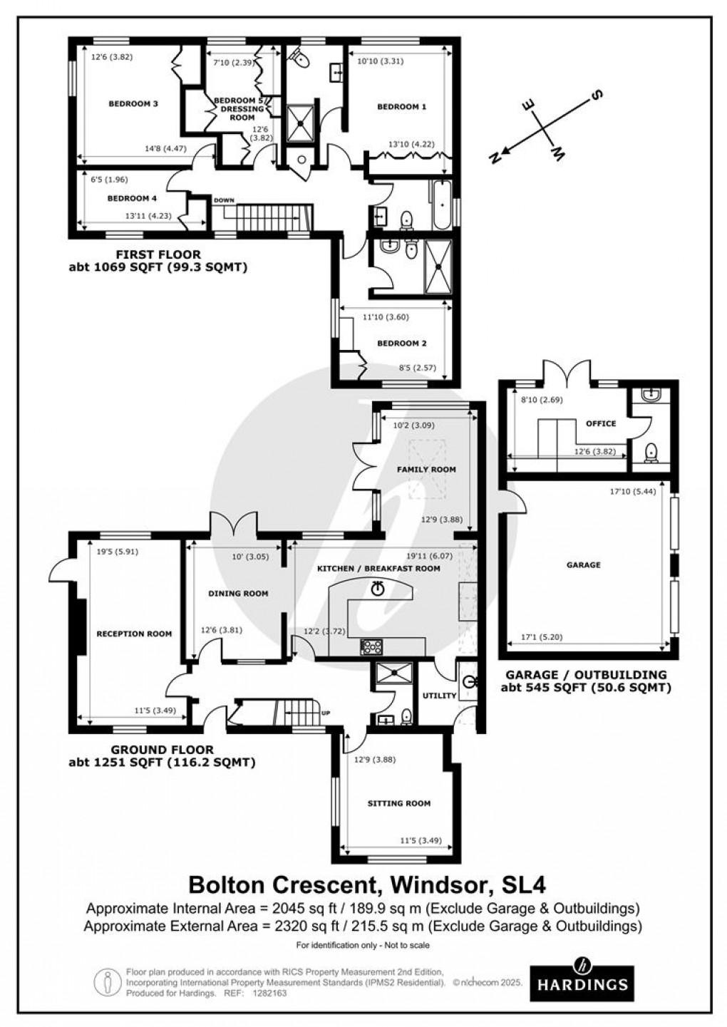 Floorplan for Bolton Crescent, Windsor