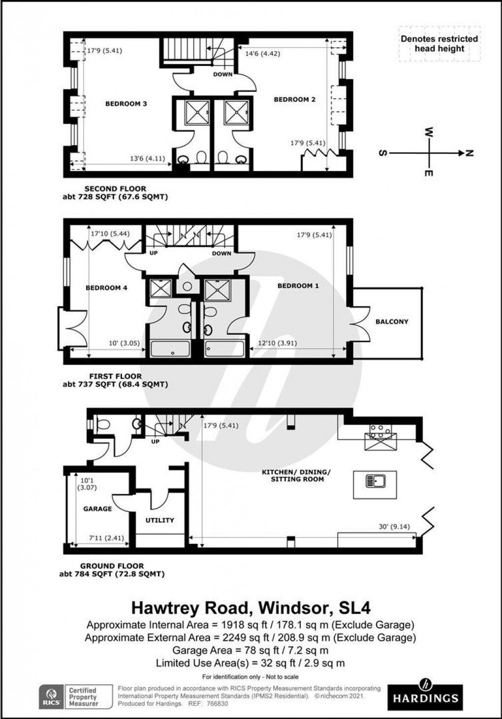 Floorplan for Hawtrey Road, Windsor, Berkshire