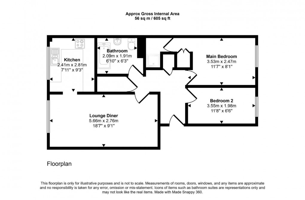 Floorplan for Firs Avenue, Windsor, SL4