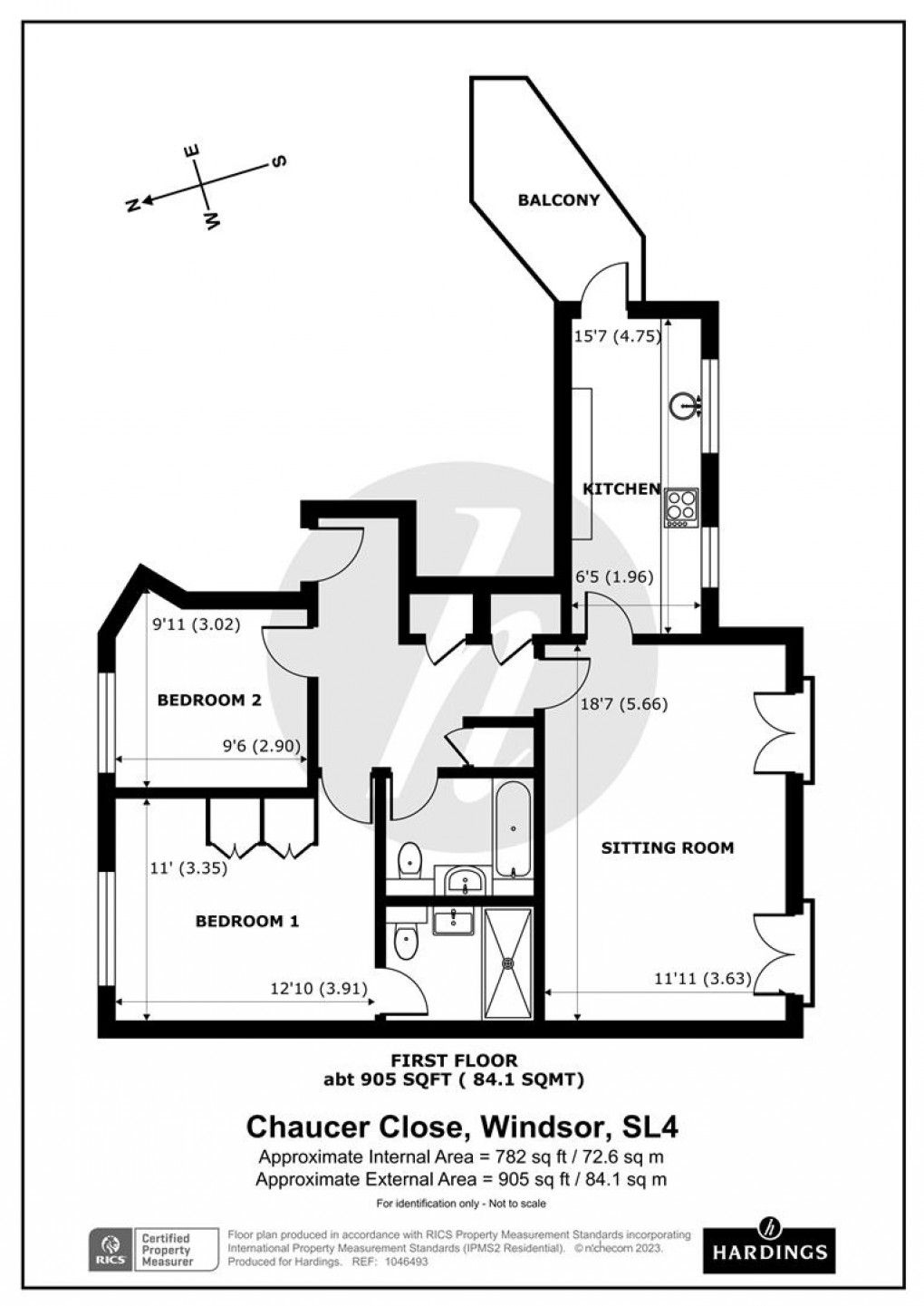 Floorplan for Chaucer Close, Windsor, SL4