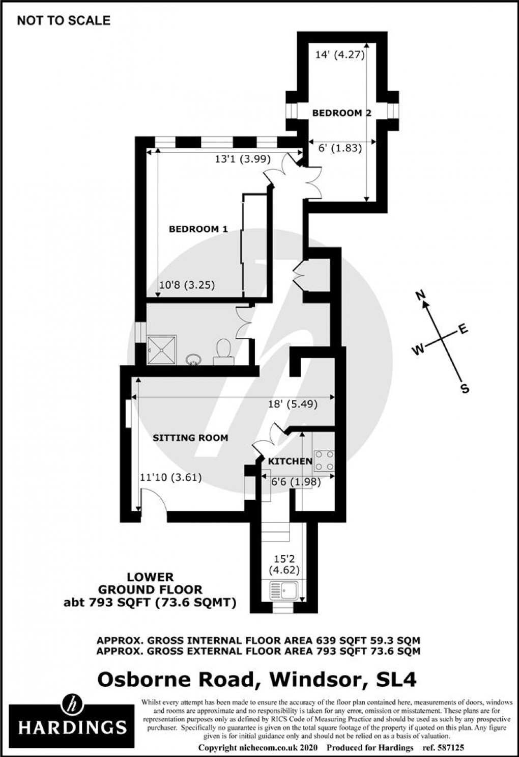 Floorplan for Osborne Road, Windsor, Berkshire