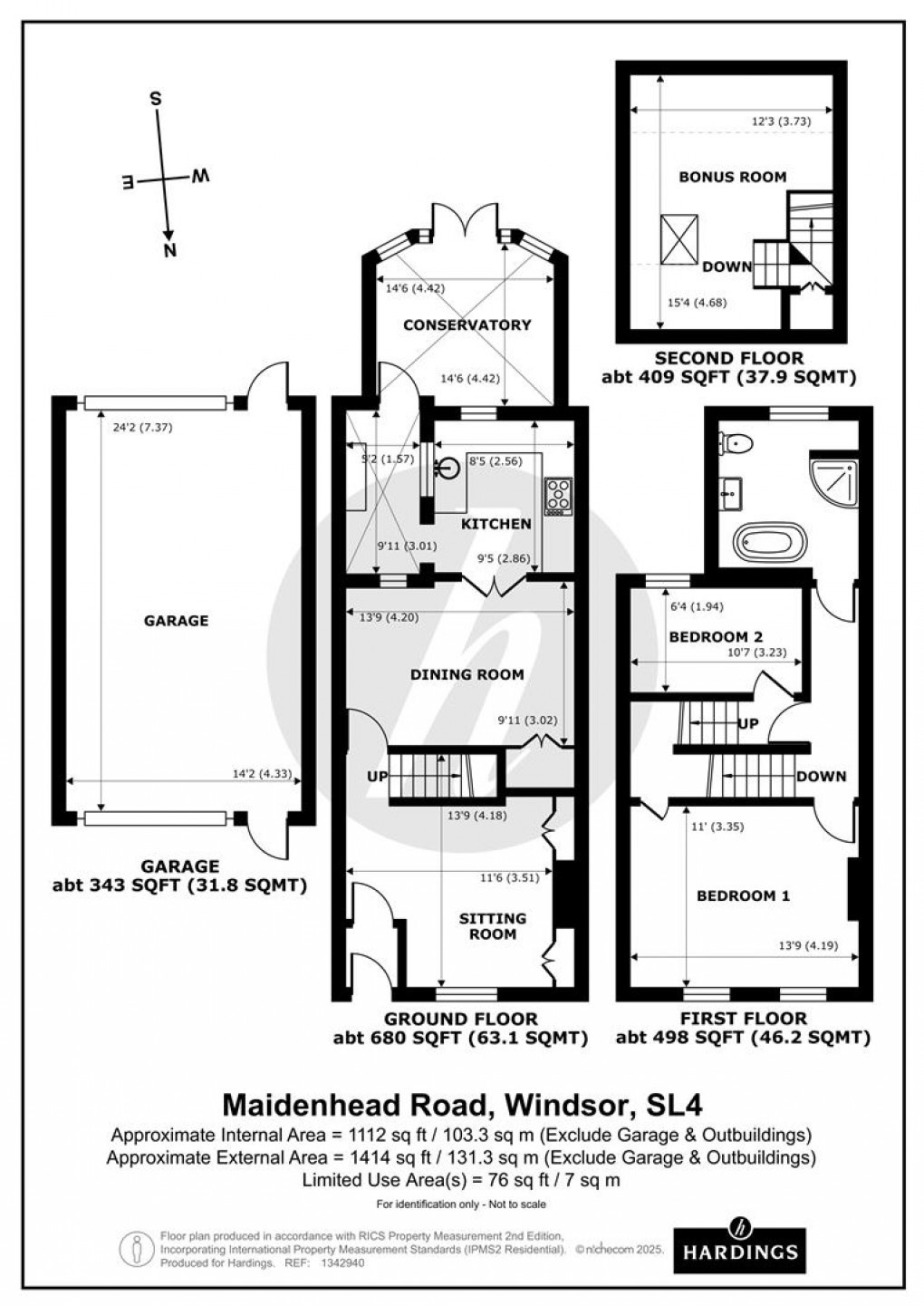 Floorplan for Maidenhead Road, Windsor