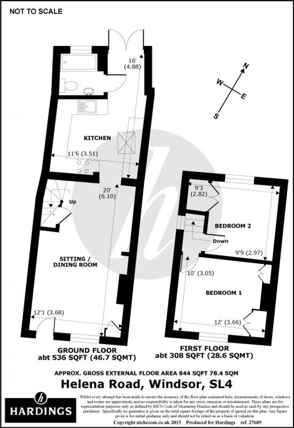 Floorplan for Helena Road, Windsor, SL4