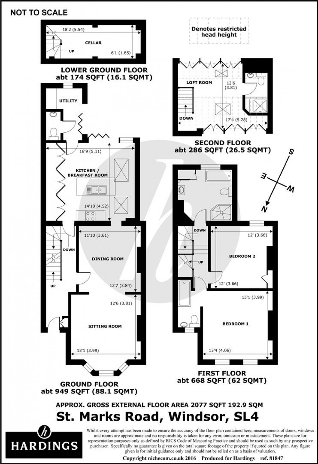 Floorplan for St Marks Road, Windsor, SL4