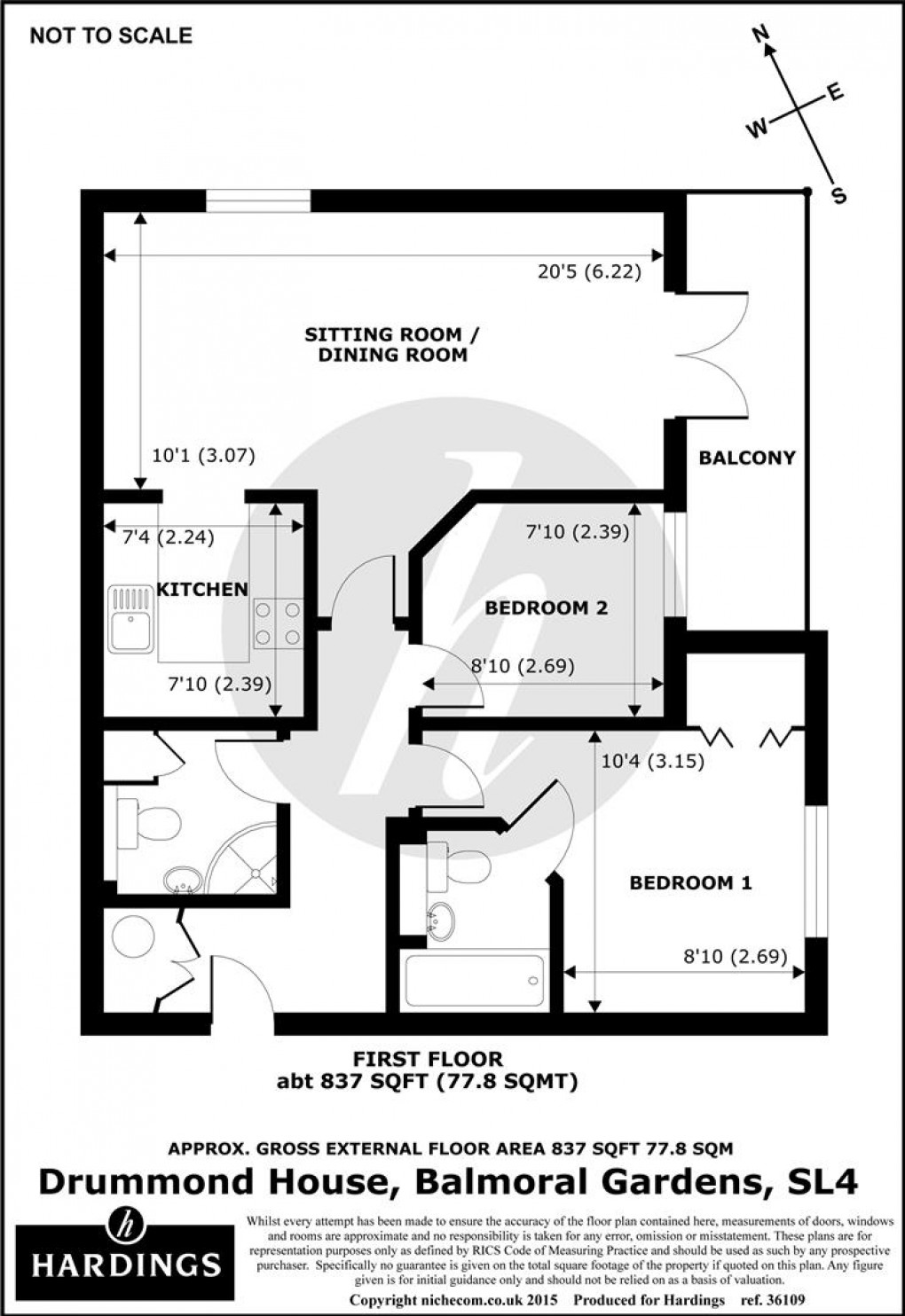 Floorplan for Balmoral Gardens, Windsor, SL4