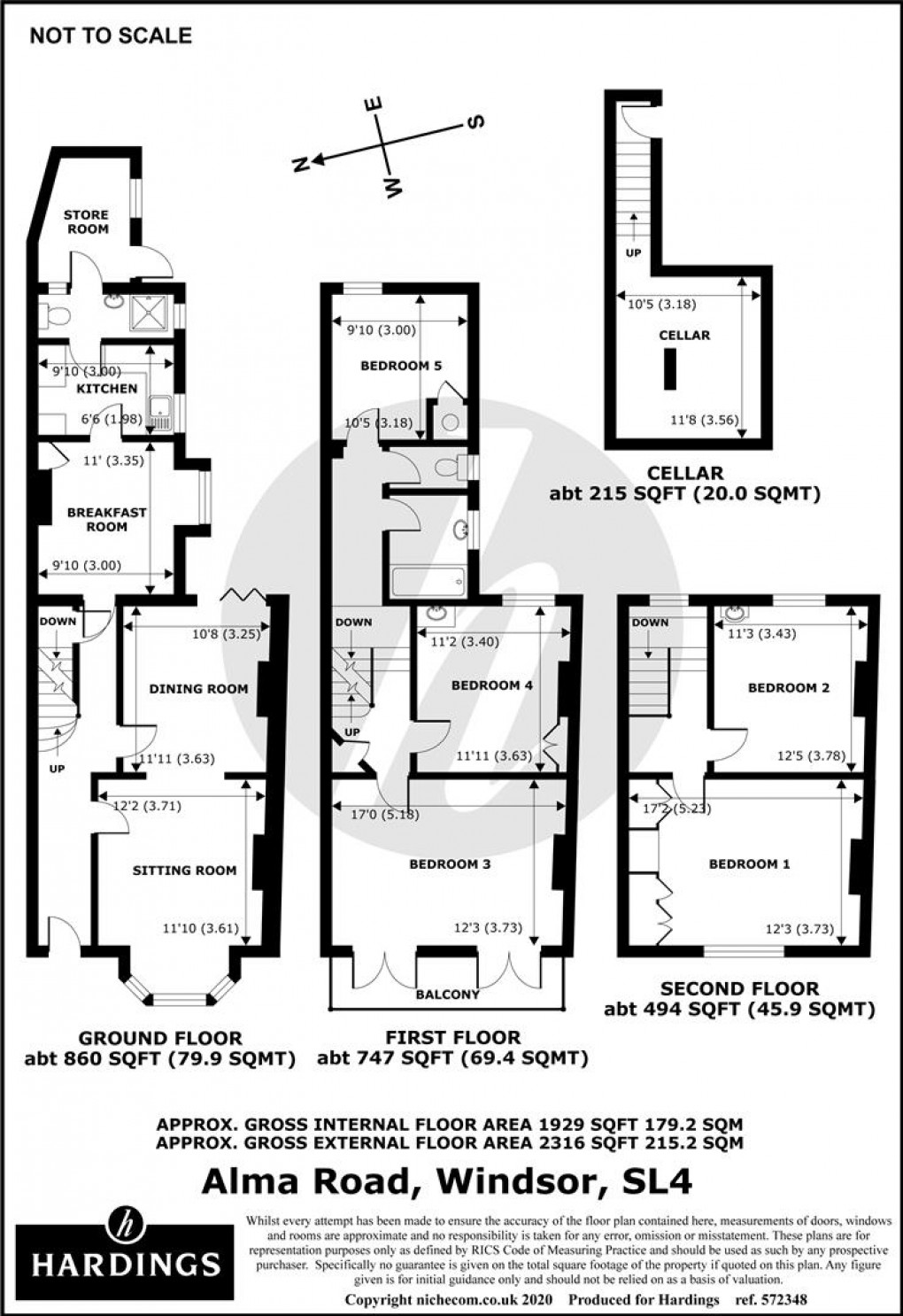 Floorplan for Alma Road, Windsor, Berkshire