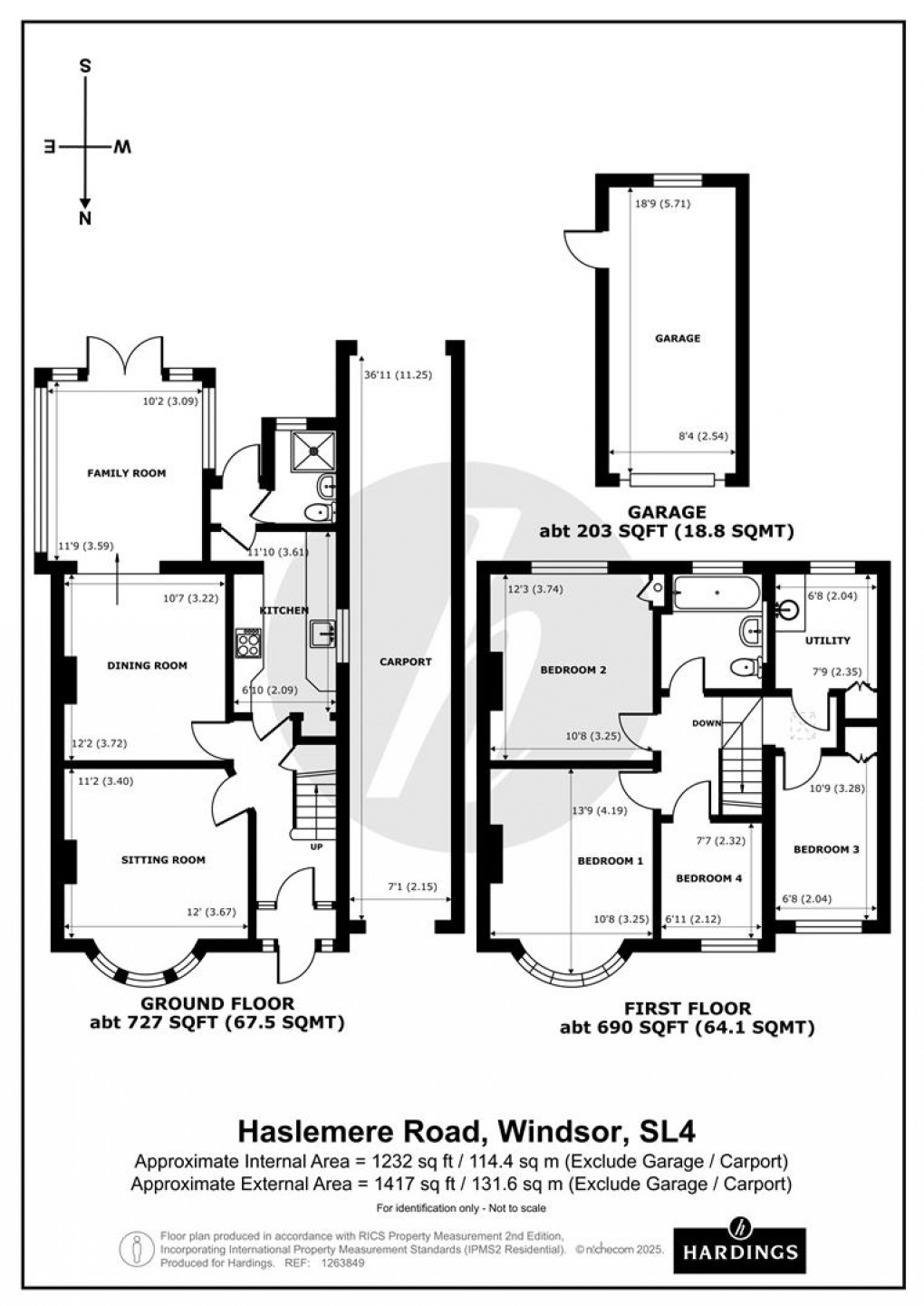 Floorplan for Haslemere Road, Windsor