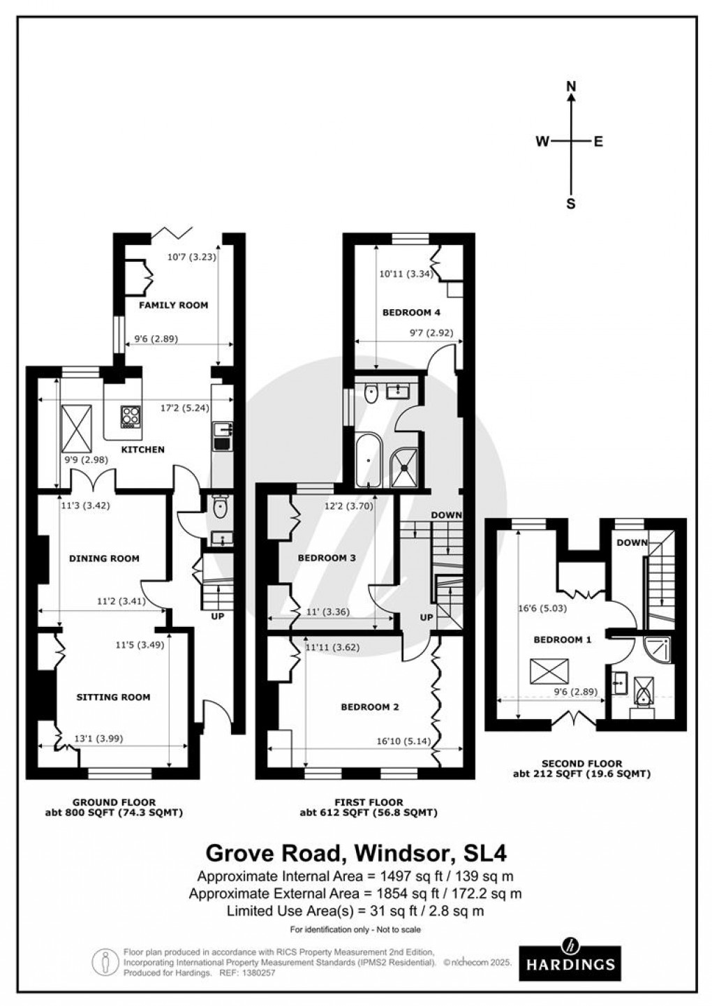 Floorplan for Grove Road, Windsor, Berkshire