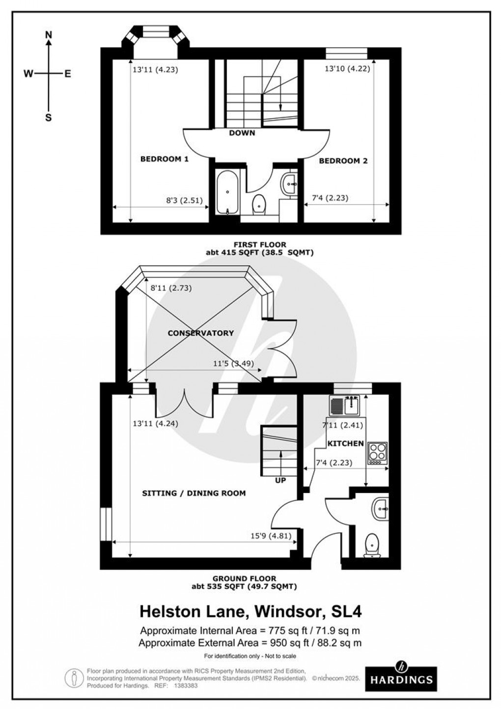 Floorplan for Helston Lane, Windsor