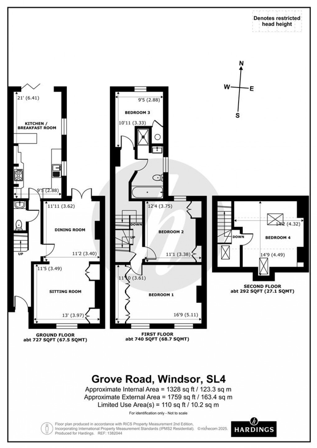 Floorplan for Grove Road, Windsor