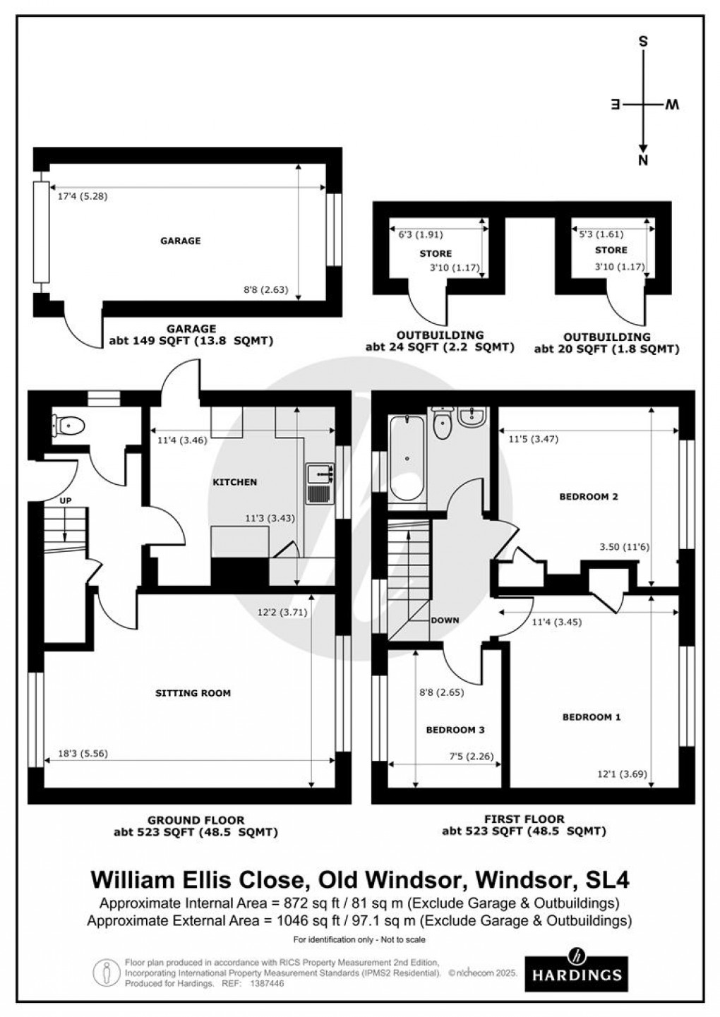 Floorplan for William Ellis Close, Old Windsor, Windsor