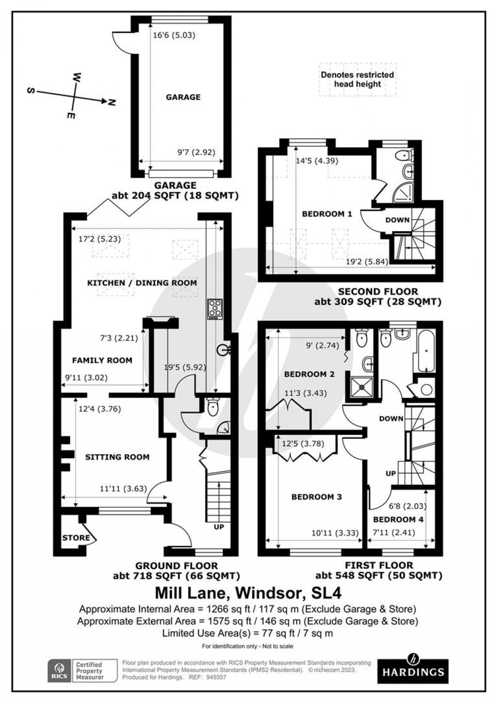 Floorplan for Mill Lane, Windsor