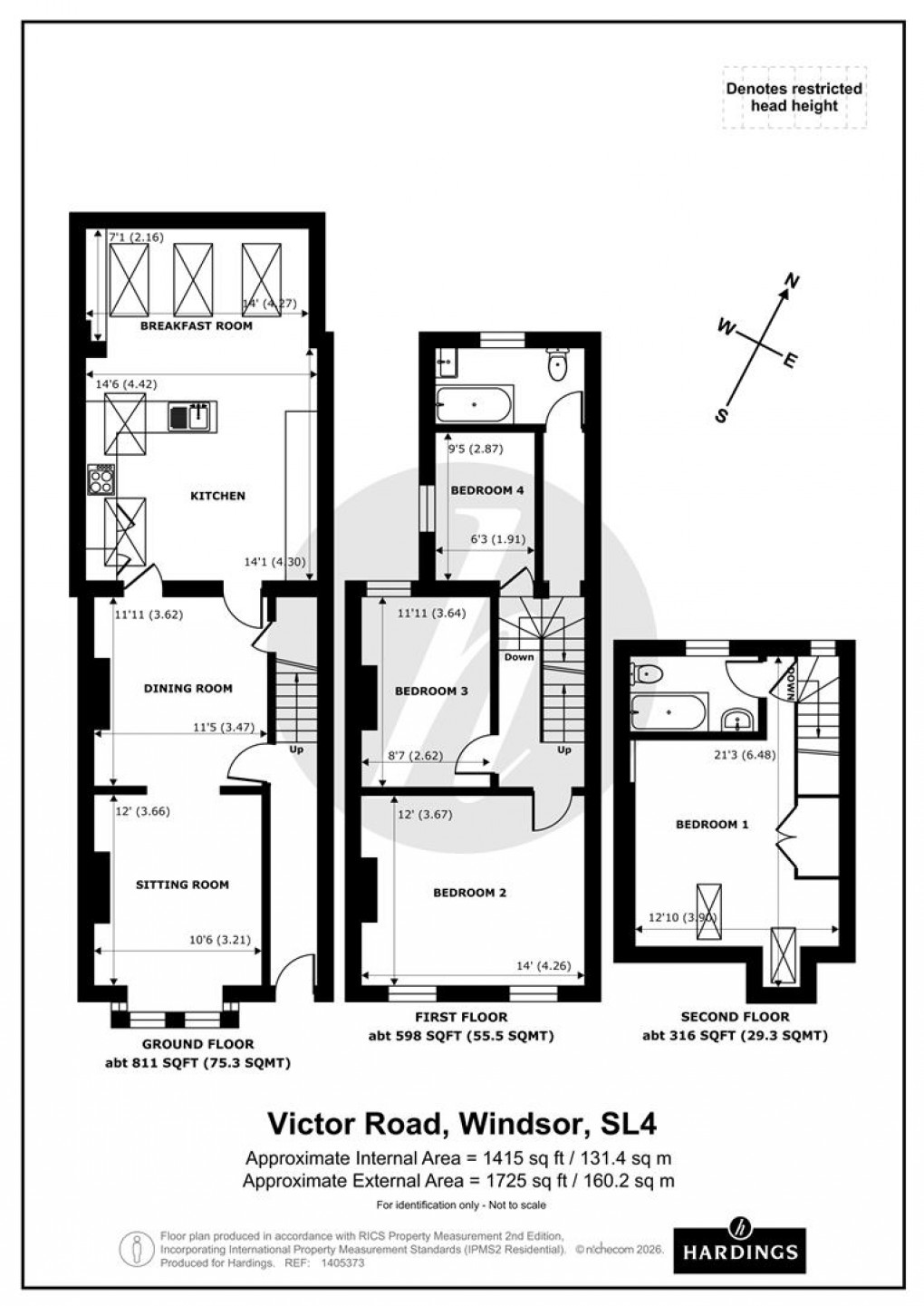 Floorplan for Victor Road, Windsor