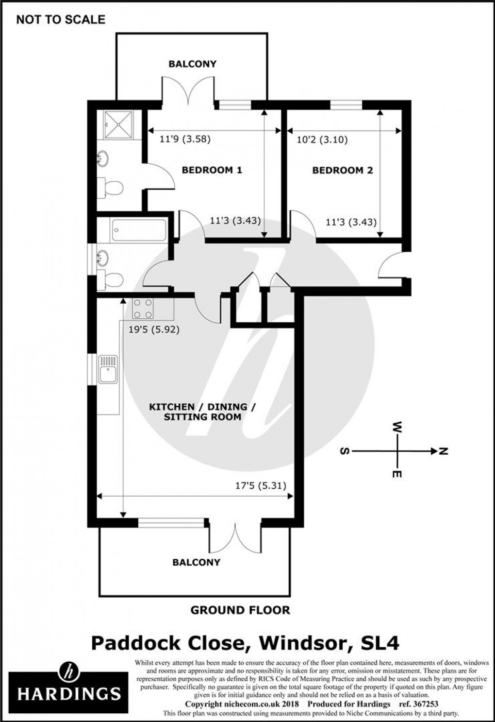 Floorplan for Ascot House, Windsor, SL4
