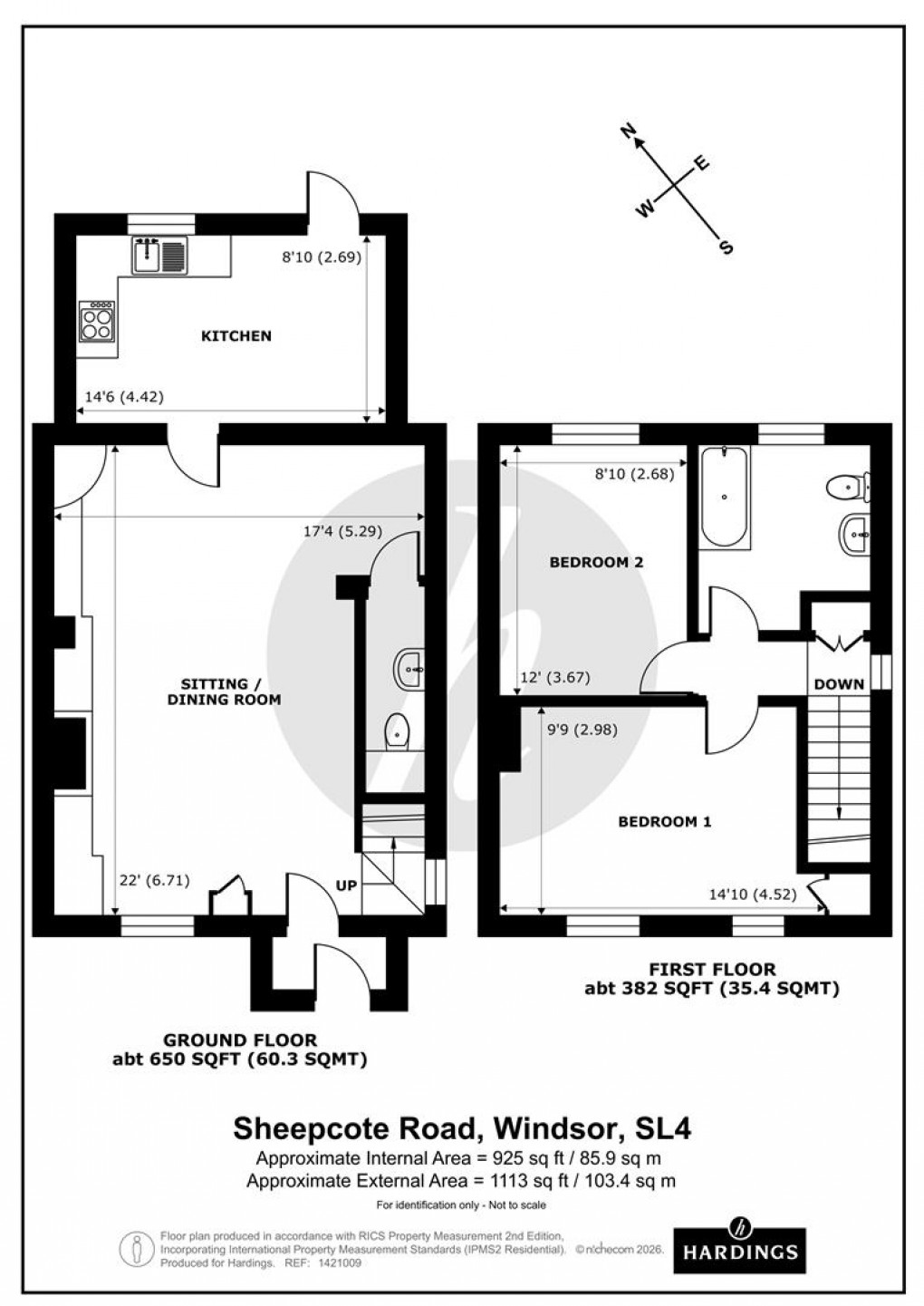 Floorplan for Sheepcote Road, Windsor