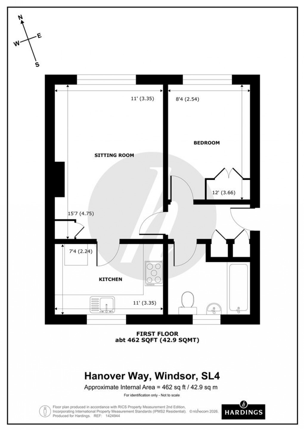 Floorplan for Hanover Way, Windsor