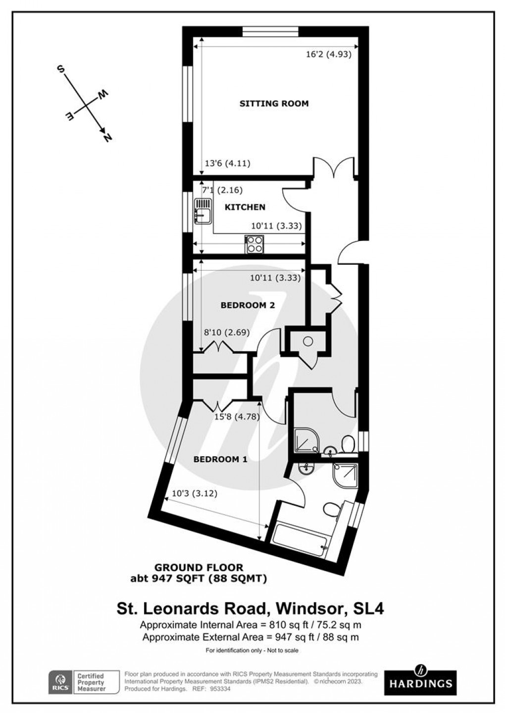 Floorplan for Knights Place, Windsor, SL4