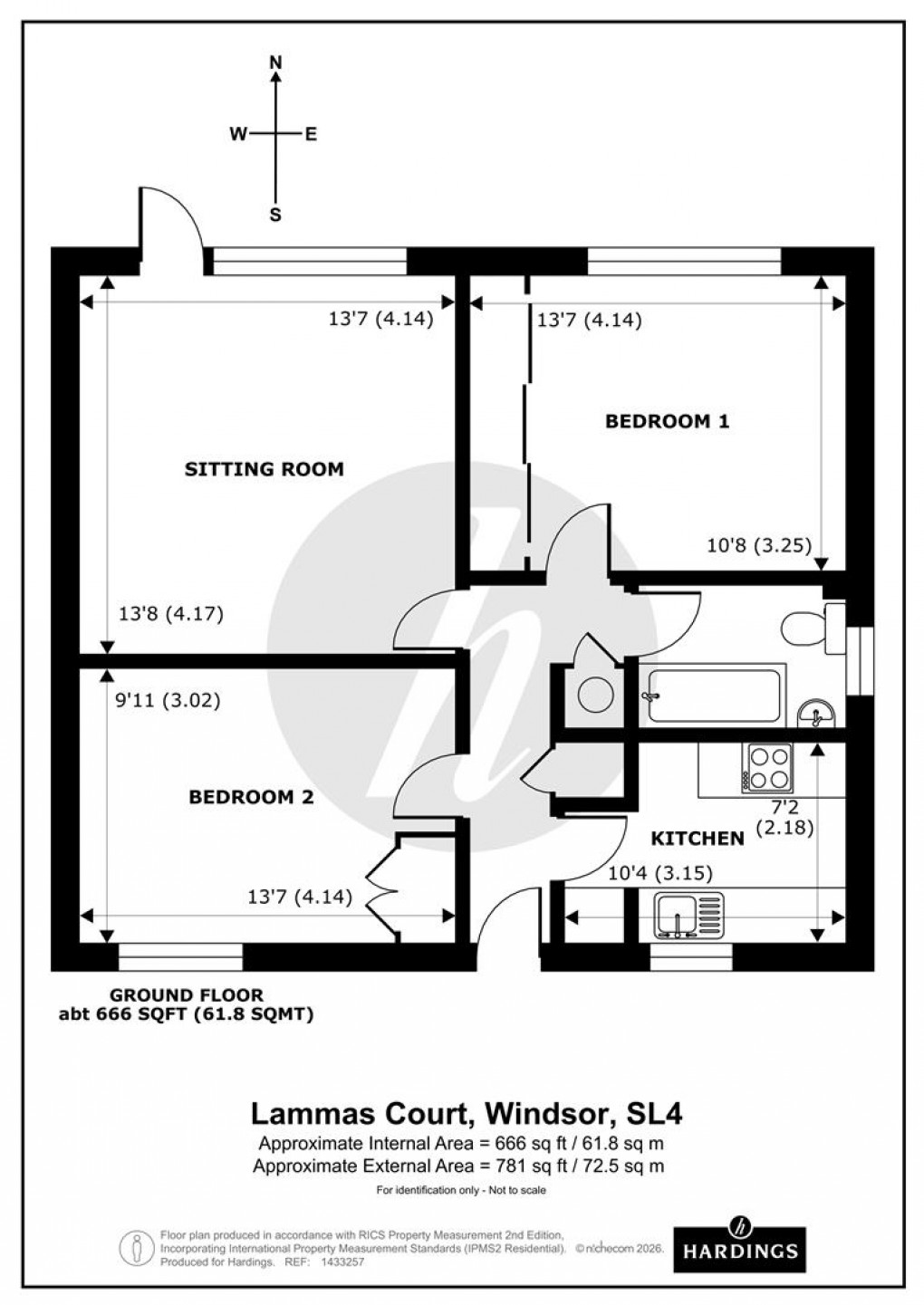 Floorplan for Lammas Court, St. Leonards Road