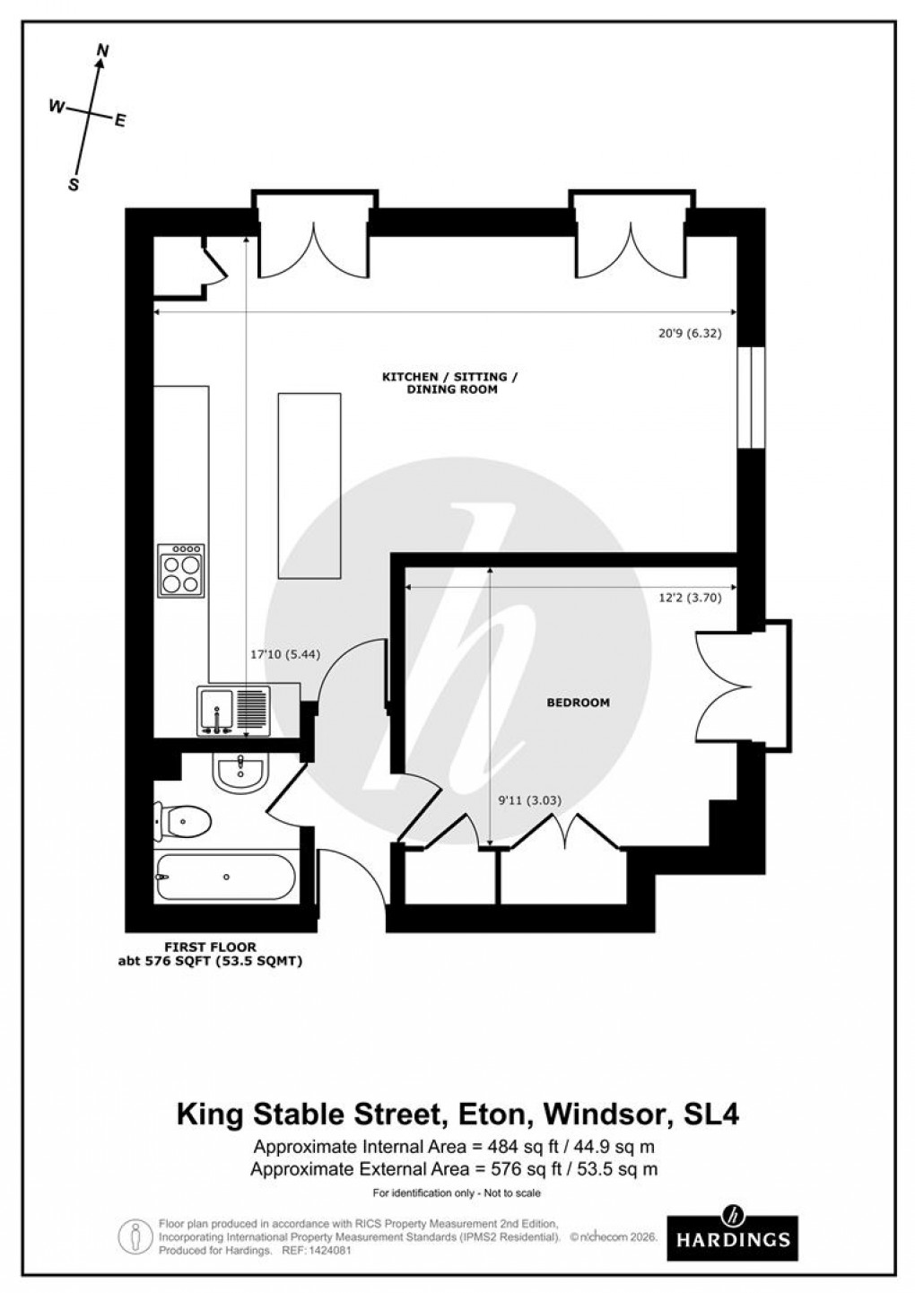 Floorplan for King Stable Street, Windsor