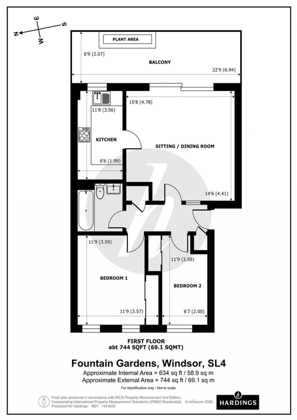 Floorplan for Fountain Gardens, Windsor