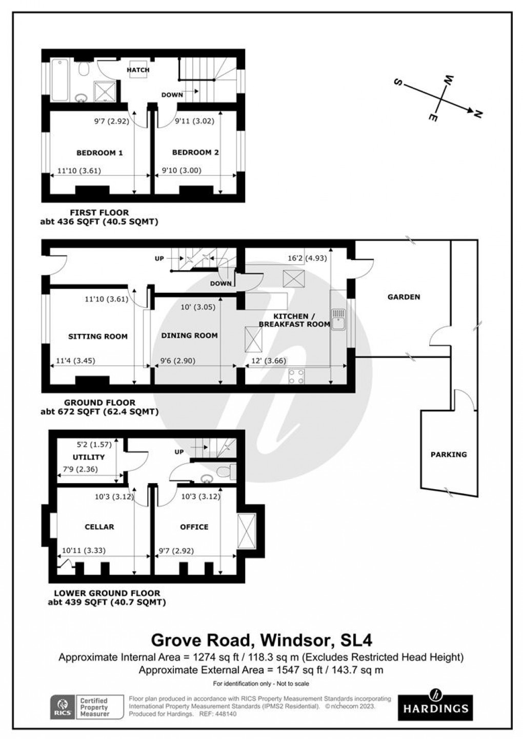 Floorplan for Grove Road, Windsor