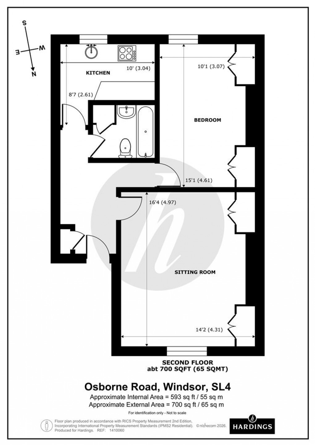 Floorplan for Osborne Road, Windsor, Berkshire