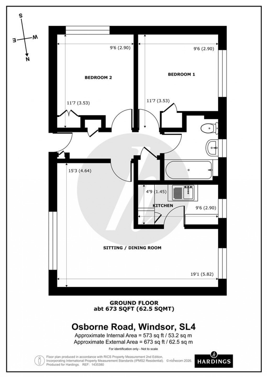 Floorplan for Osborne Road, Windsor