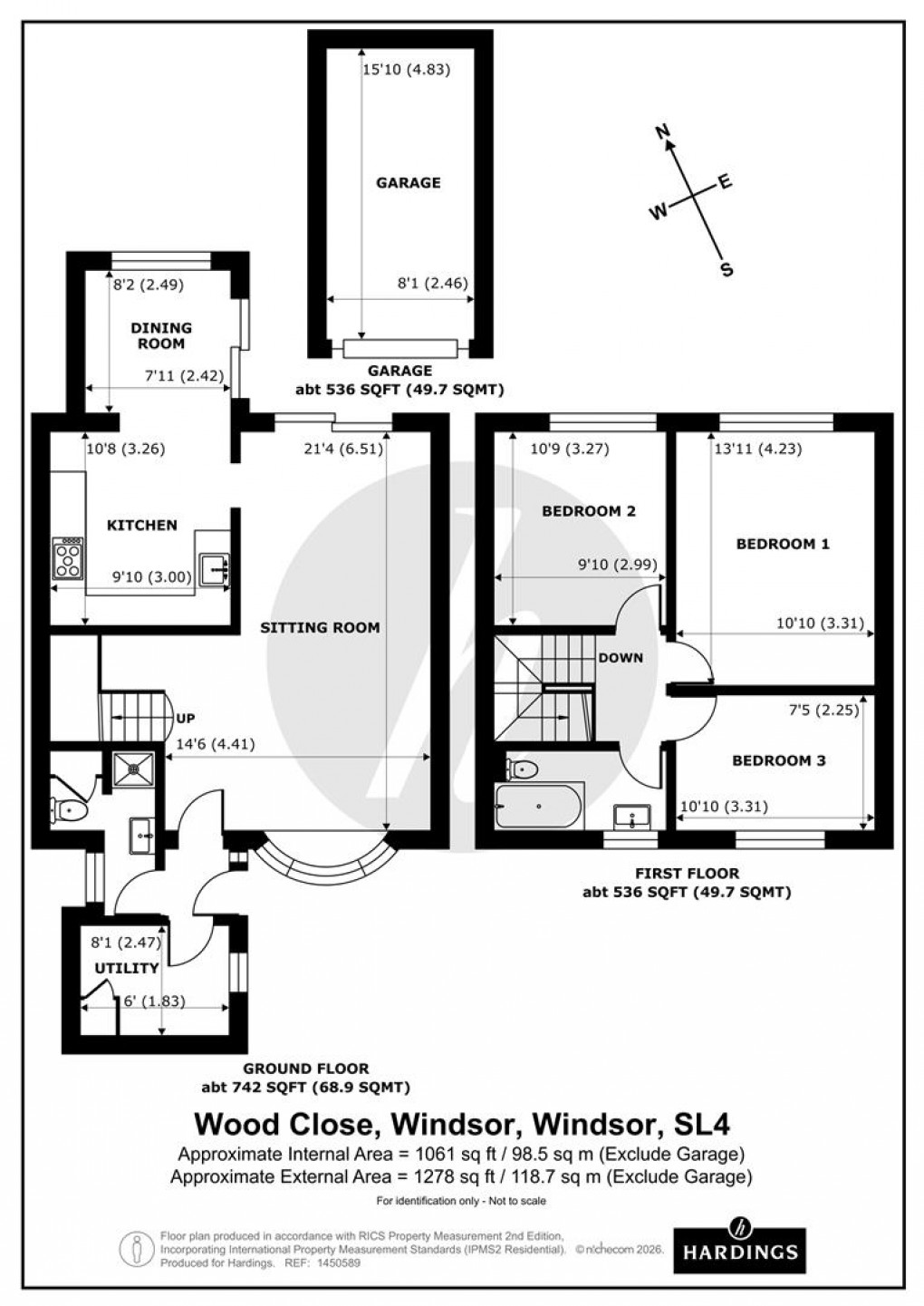 Floorplan for Wood Close, Windsor