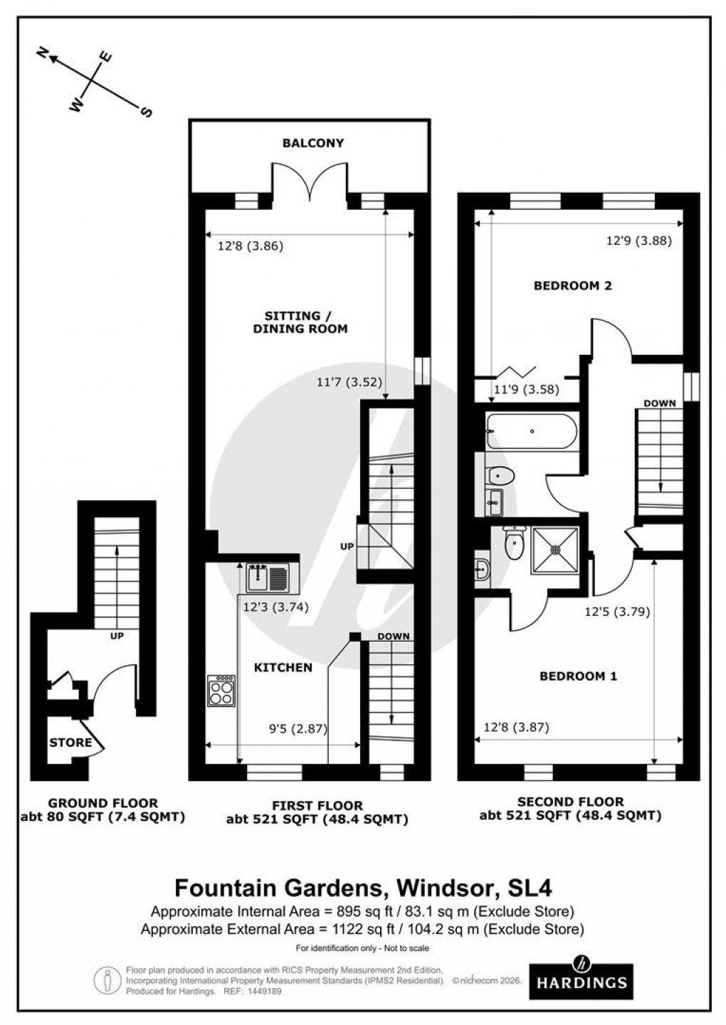 Floorplan for Fountain Gardens, Windsor, Berkshire